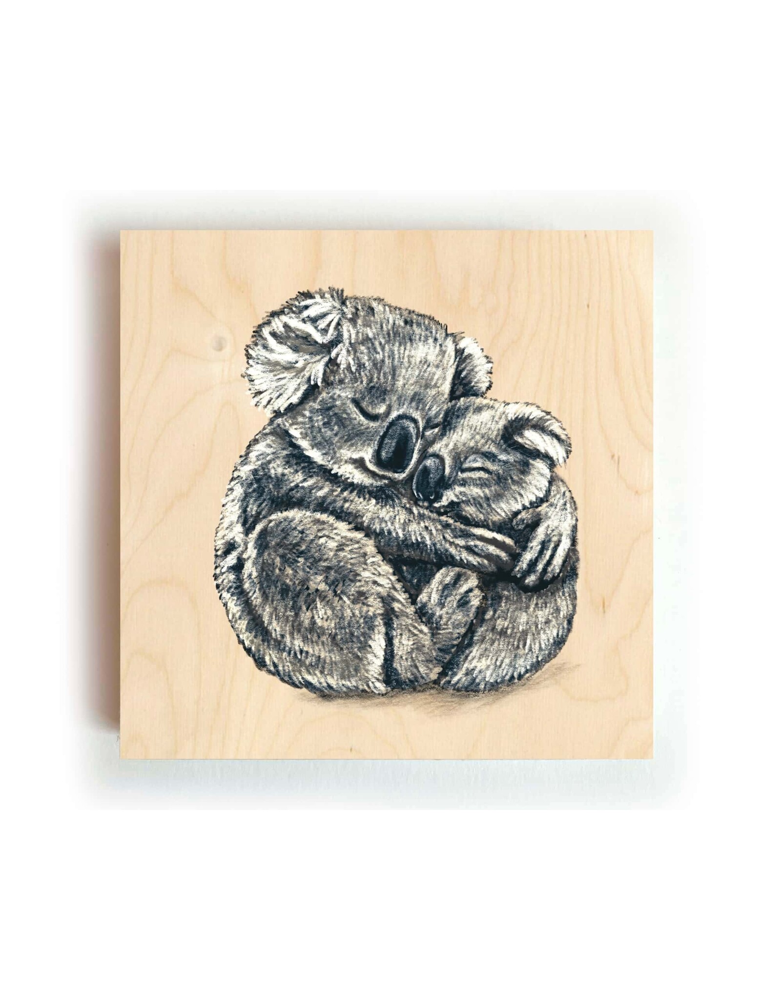 Kathings Houten Blokje - Koala's - 10x10 cm