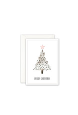Leo La Douce Wenskaart, Kerst - Christmas Tree Dots - Dubbele kaart + Envelop