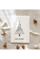 Leo La Douce Wenskaart, Kerst - Christmas Tree Dots - Dubbele kaart + Envelop