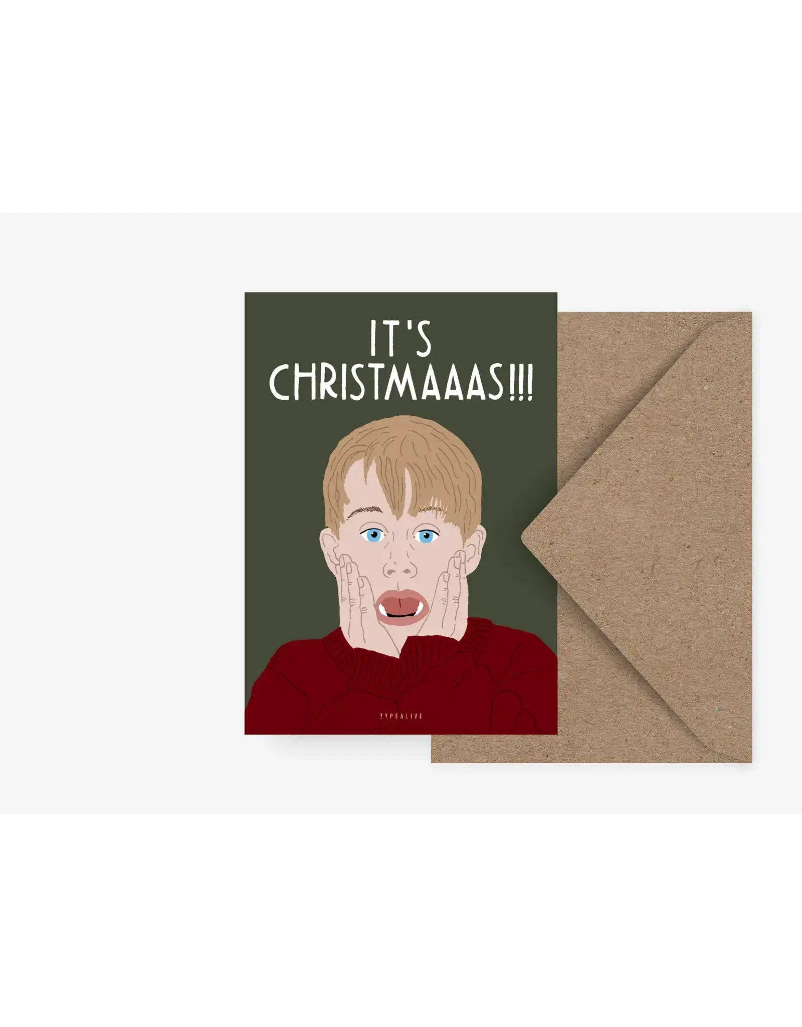 Typealive Wenskaart, Kerst - Christmaaaaas - Postkaart + Envelop