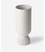 HKLiving HKLiving ceramic flower vase ribbed base white