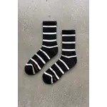 Le Bon Shoppe STRIPED BOYFRIEND SOCKS BLACK STRIPE