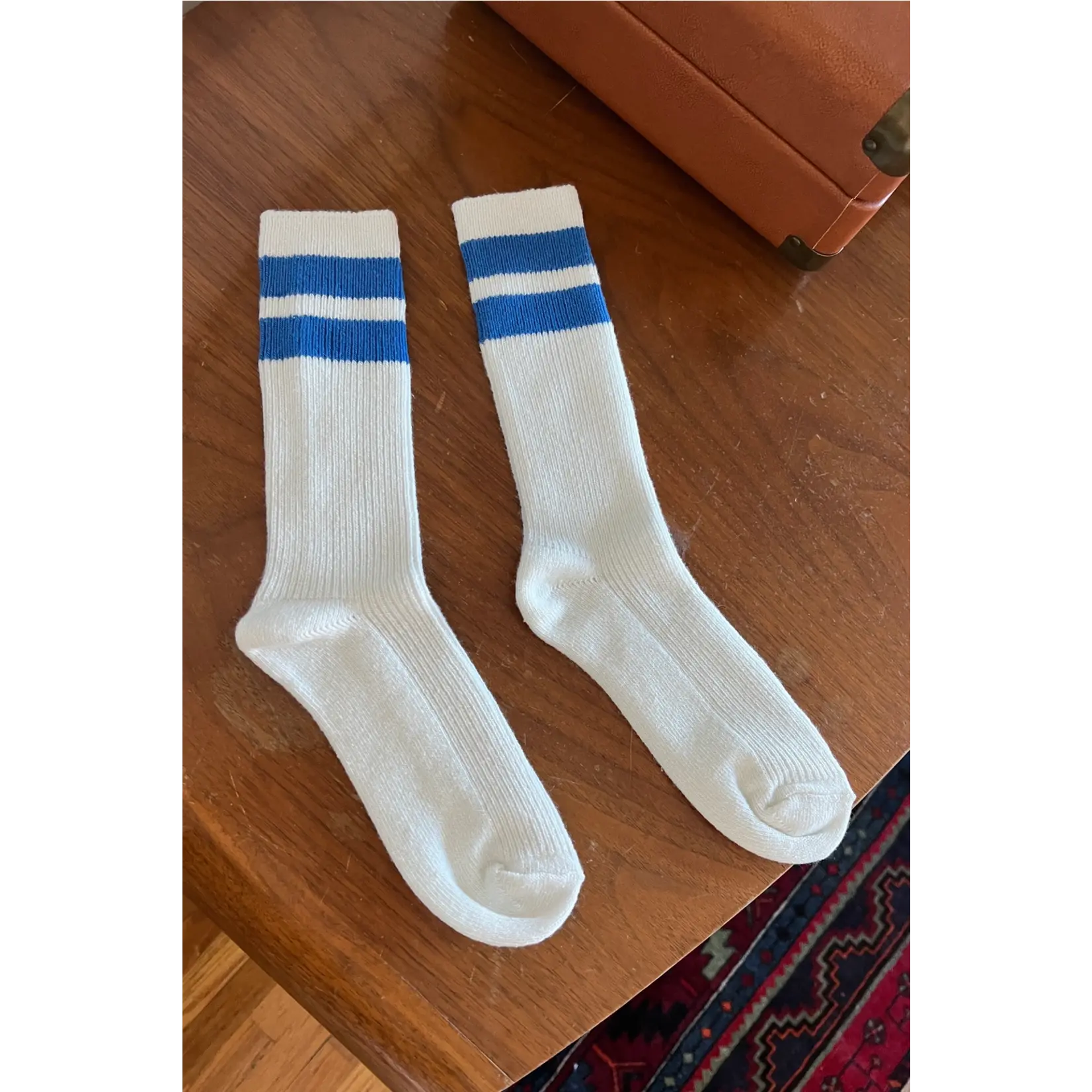 Le Bon Shoppe GRANDPA VARSITY SOCKS SUGAR BLUE STRIPE