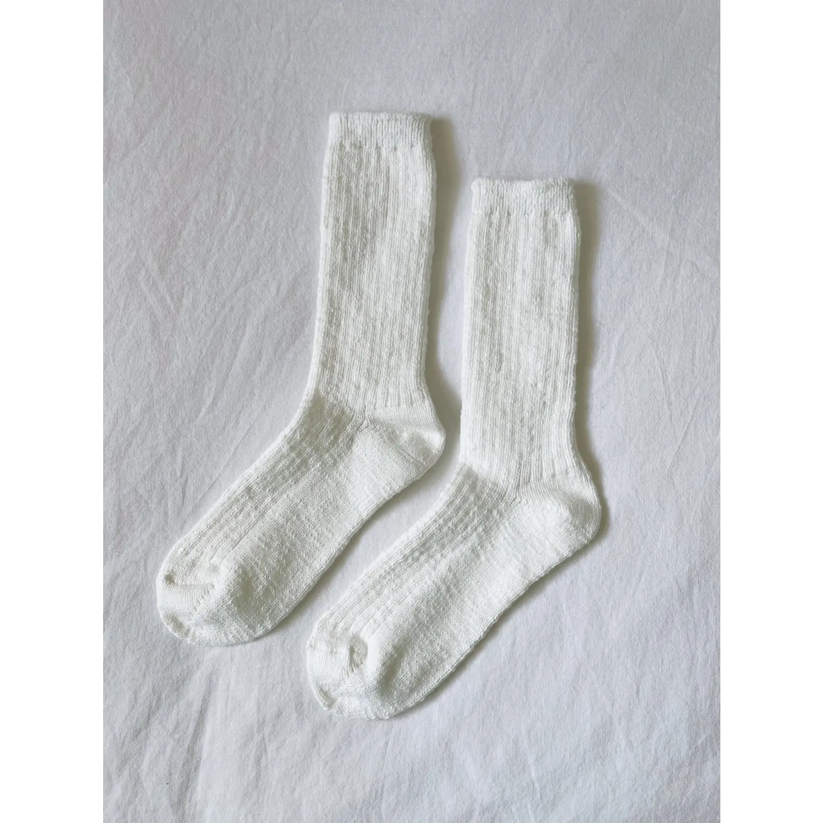 Le Bonne Shoppe COTTAGE SOCKS WHITE LINEN