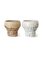 HKLiving HKL 70S CERAMICS: LUNGO MUGS, CORAL (SET OF 2)