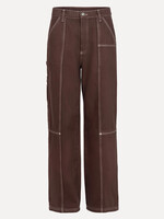 LES SOEURS LS MILLE CONTRAST STITCH DENIM BROWN