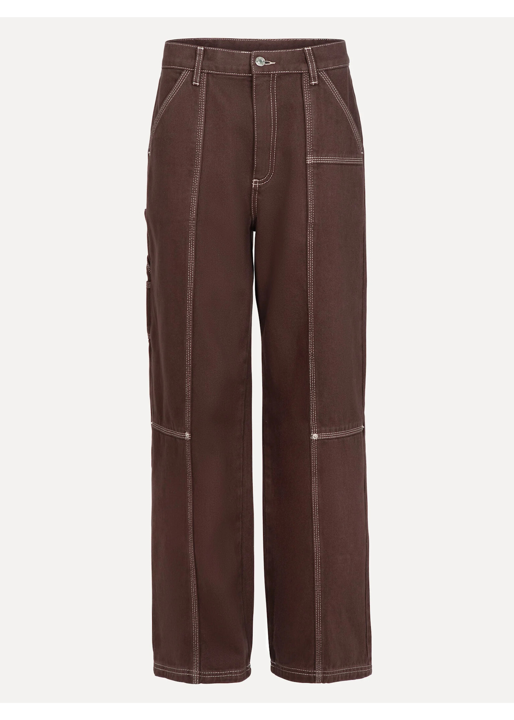 LES SOEURS LS MILLE CONTRAST STITCH DENIM BROWN