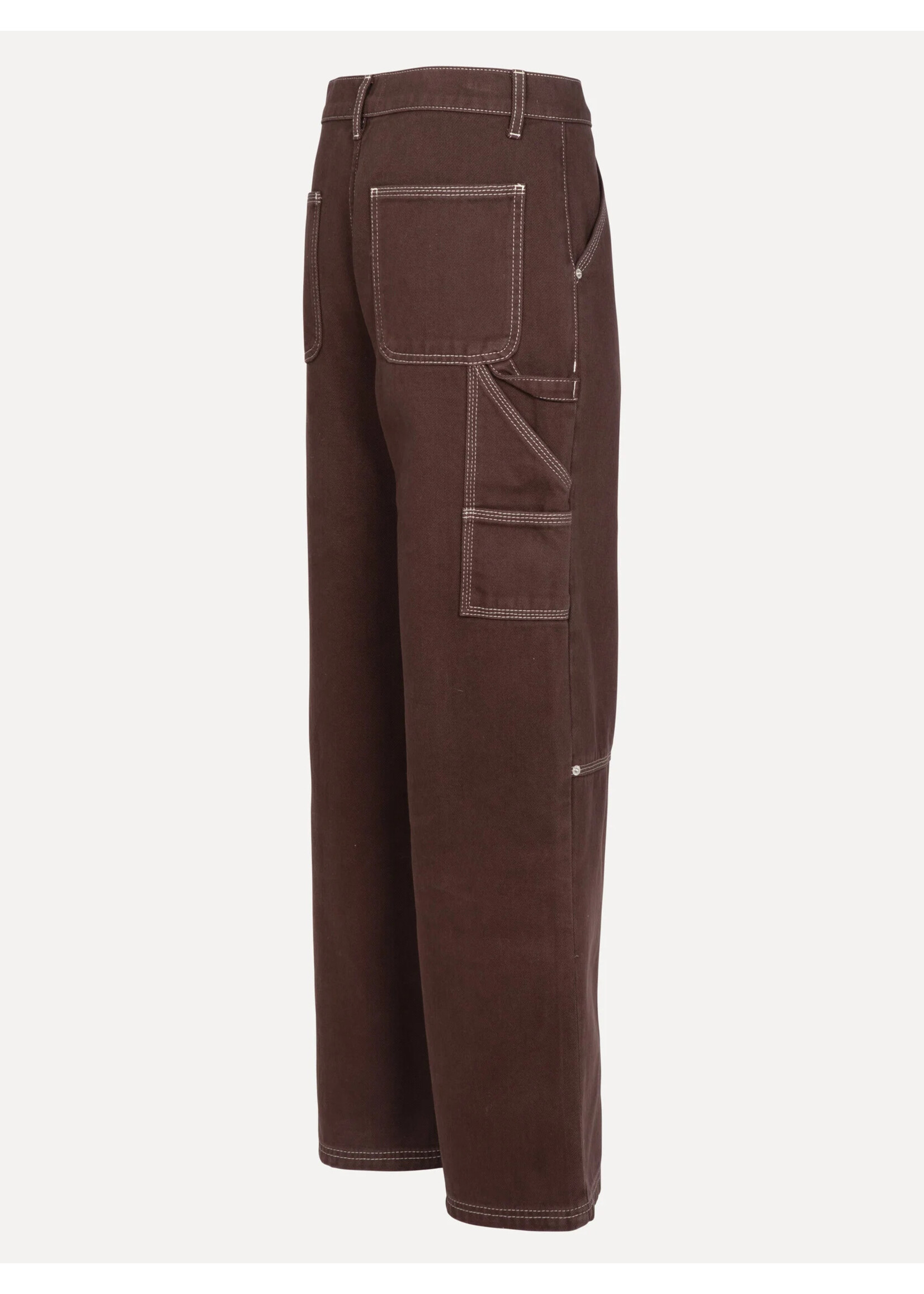 LES SOEURS LS MILLE CONTRAST STITCH DENIM BROWN