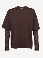 LES SOEURS LS LEONARDO TSHIRT LACE BROWN
