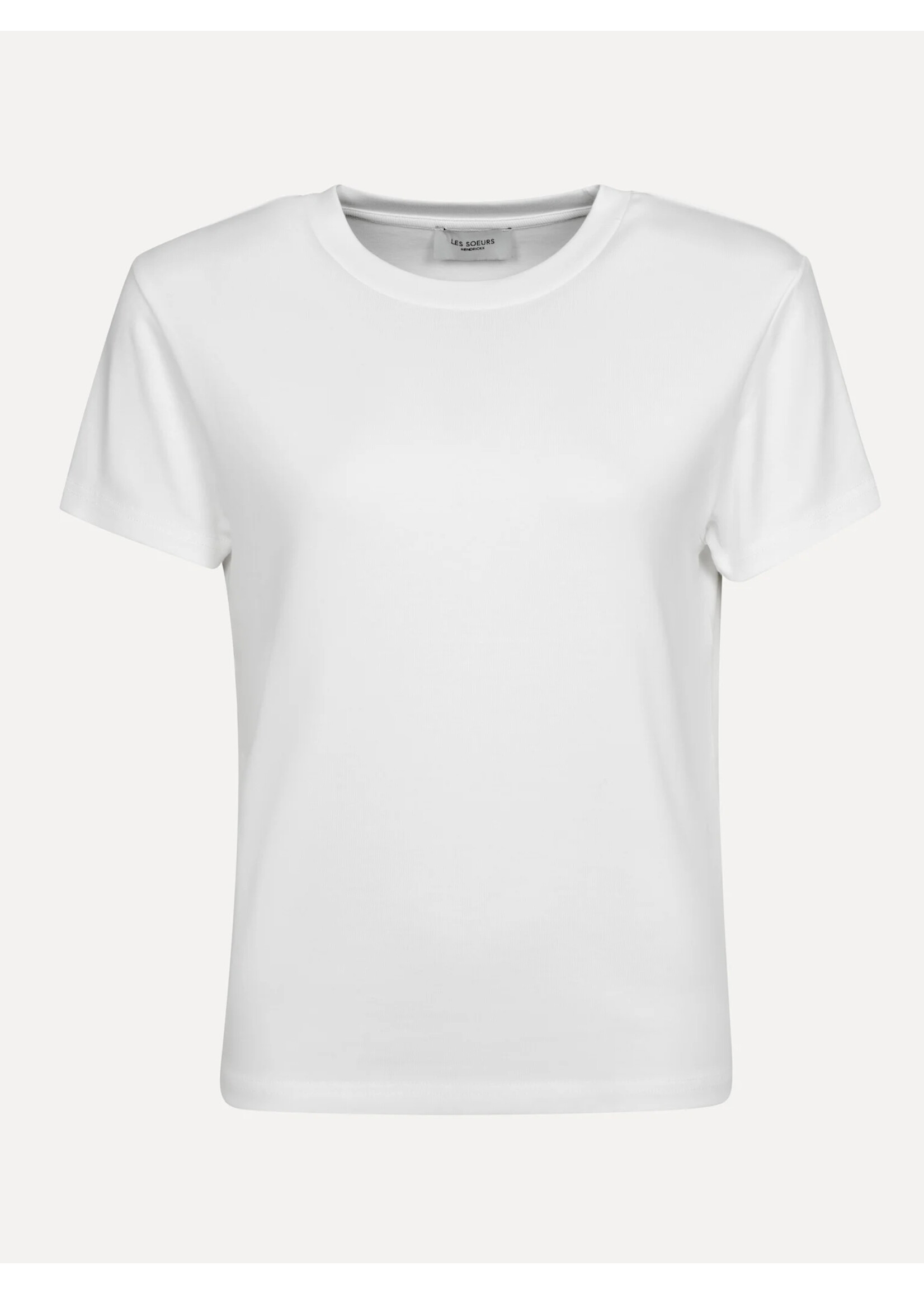 LES SOEURS LS OLIVE FITTED TEE WHITE