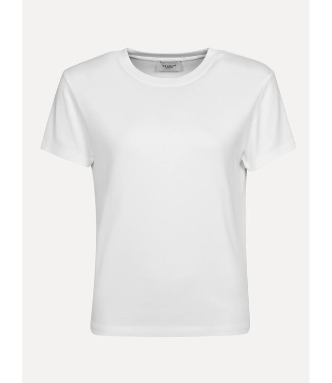 LES SOEURS LS OLIVE FITTED TEE WHITE