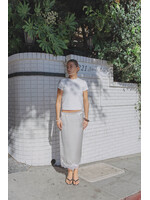 LES SOEURS LS OLIVE FITTED TEE WHITE