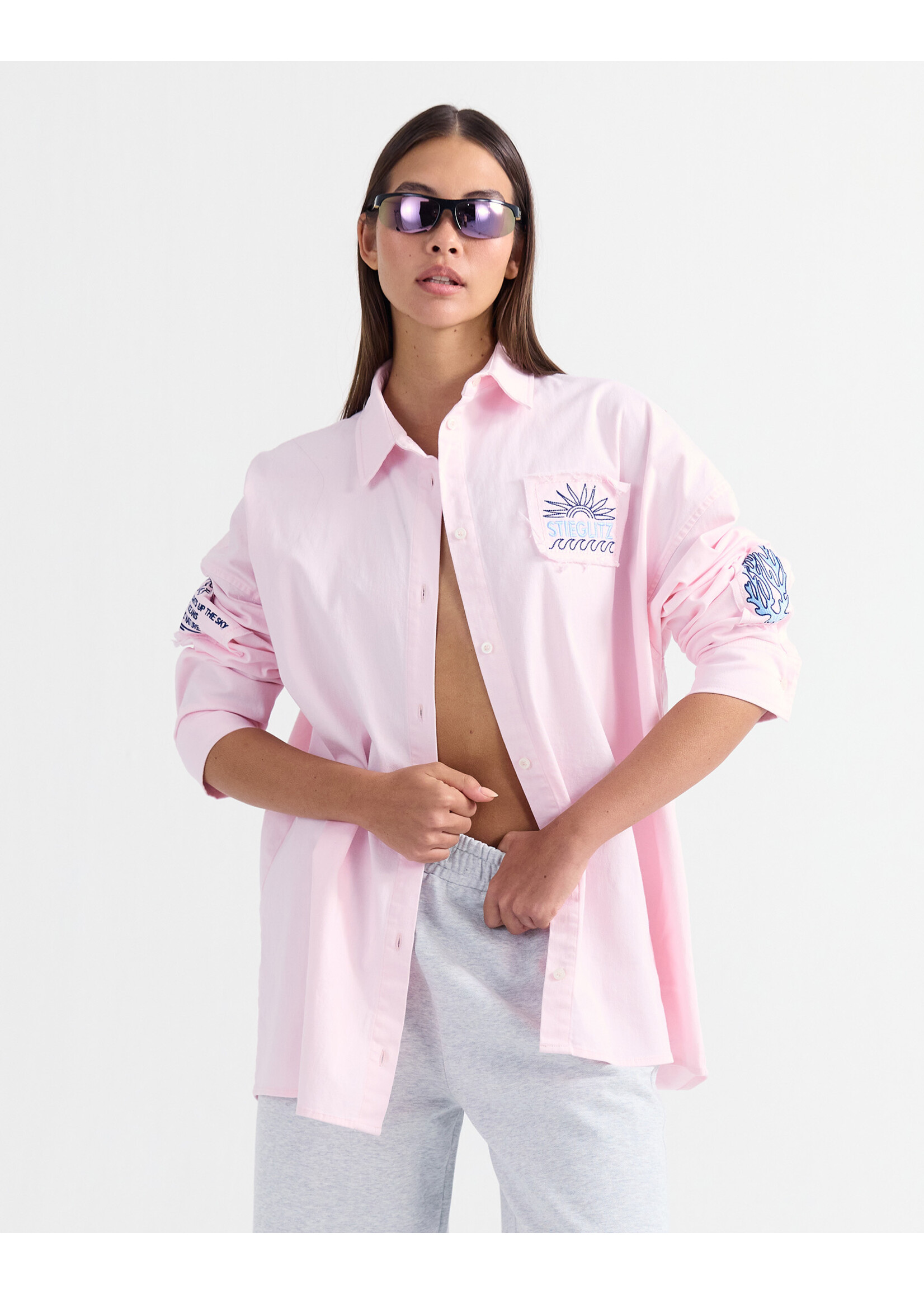 STIEGLITZ ST JACO BLOUSE OVERSIZED FIT PINK