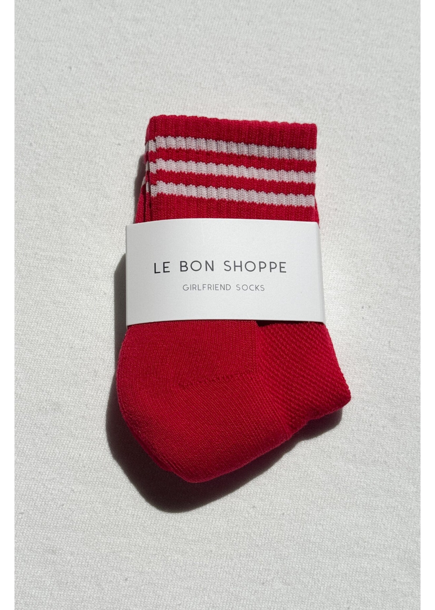 LE BON SHOPPE GIRLFRIEND SOCKS SCARLET