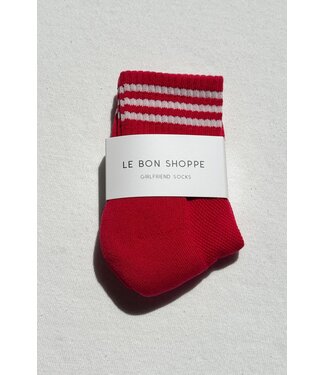 LE BON SHOPPE GIRLFRIEND SOCKS SCARLET