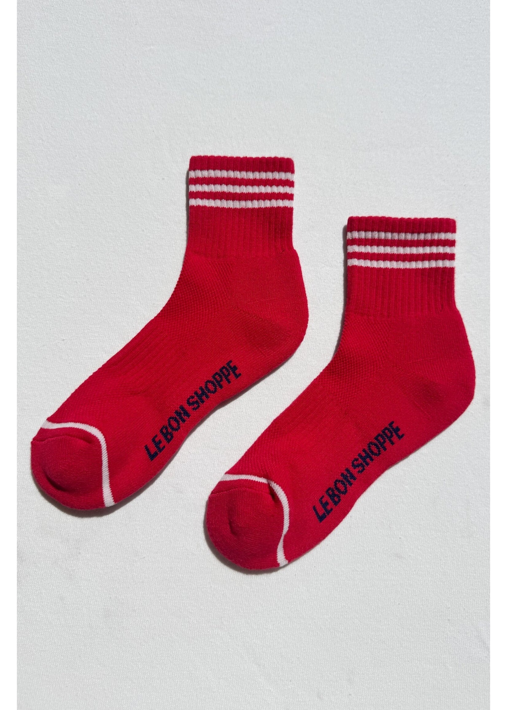 LE BON SHOPPE GIRLFRIEND SOCKS SCARLET