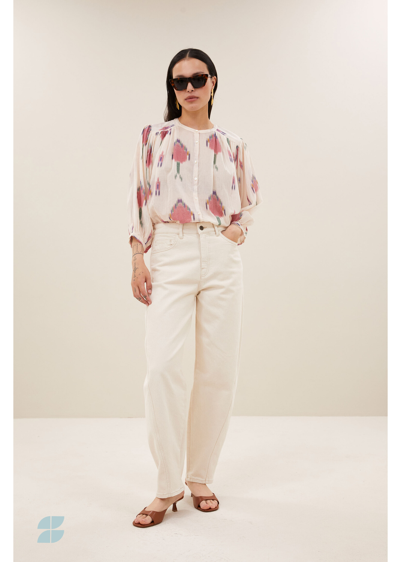 BY-BAR BB BECKY BLOUSE SPRING IKAT