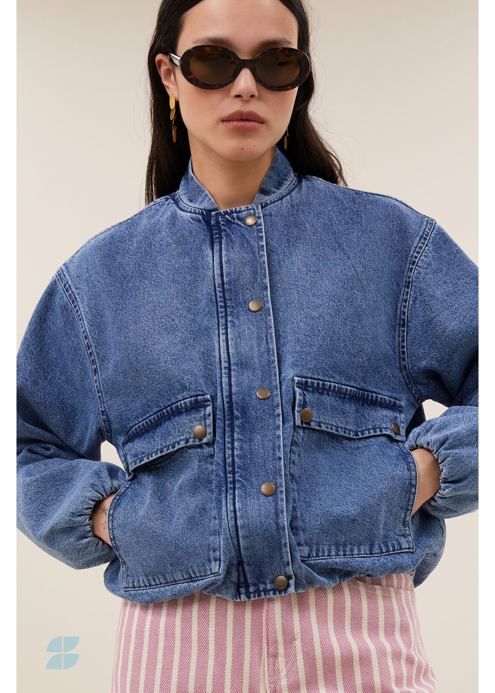 BY-BAR BB MAGGIE SL JACKET MID DENIM