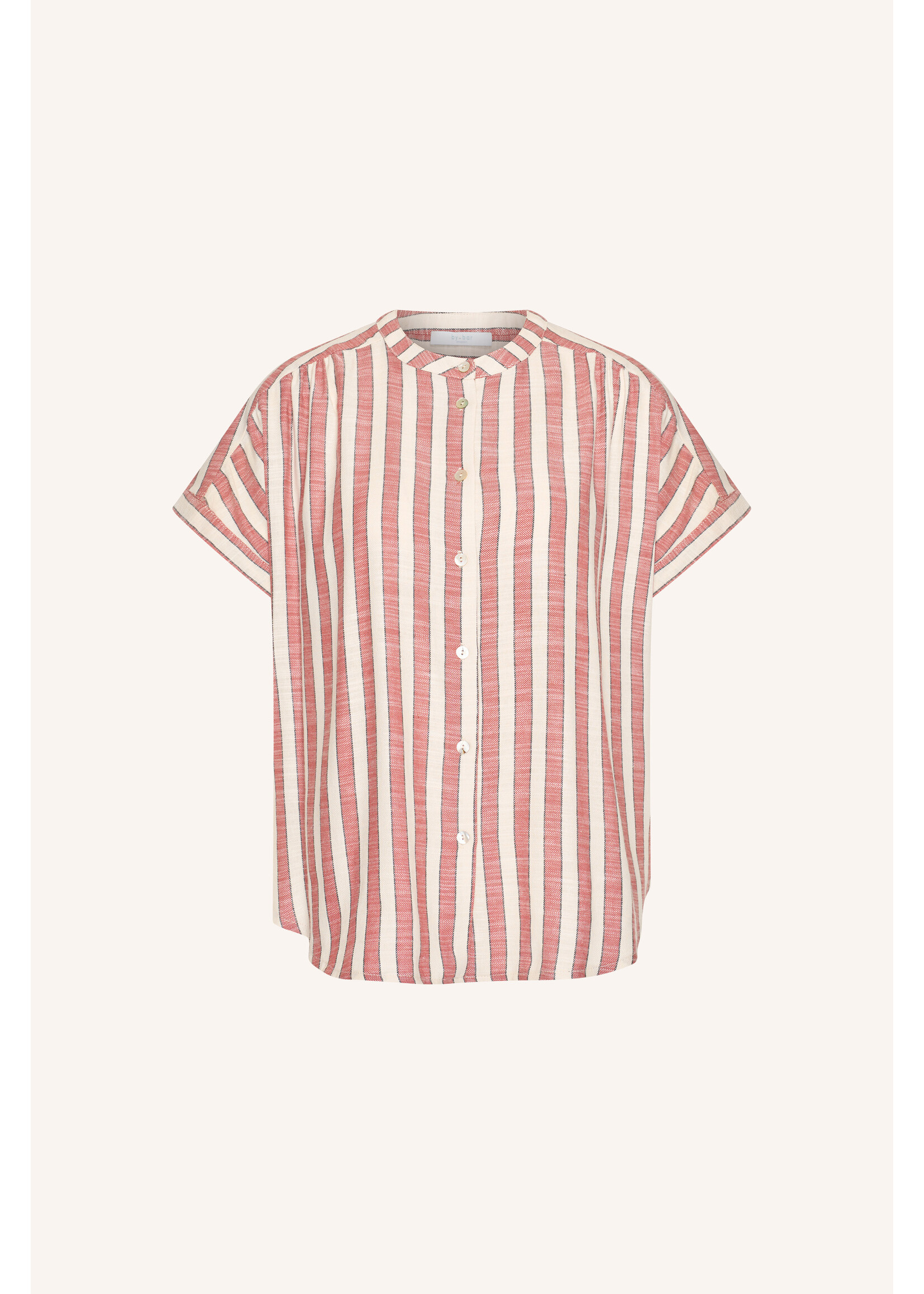 BY-BAR BB MINTE WIDE SRIPE BLOUSE RED