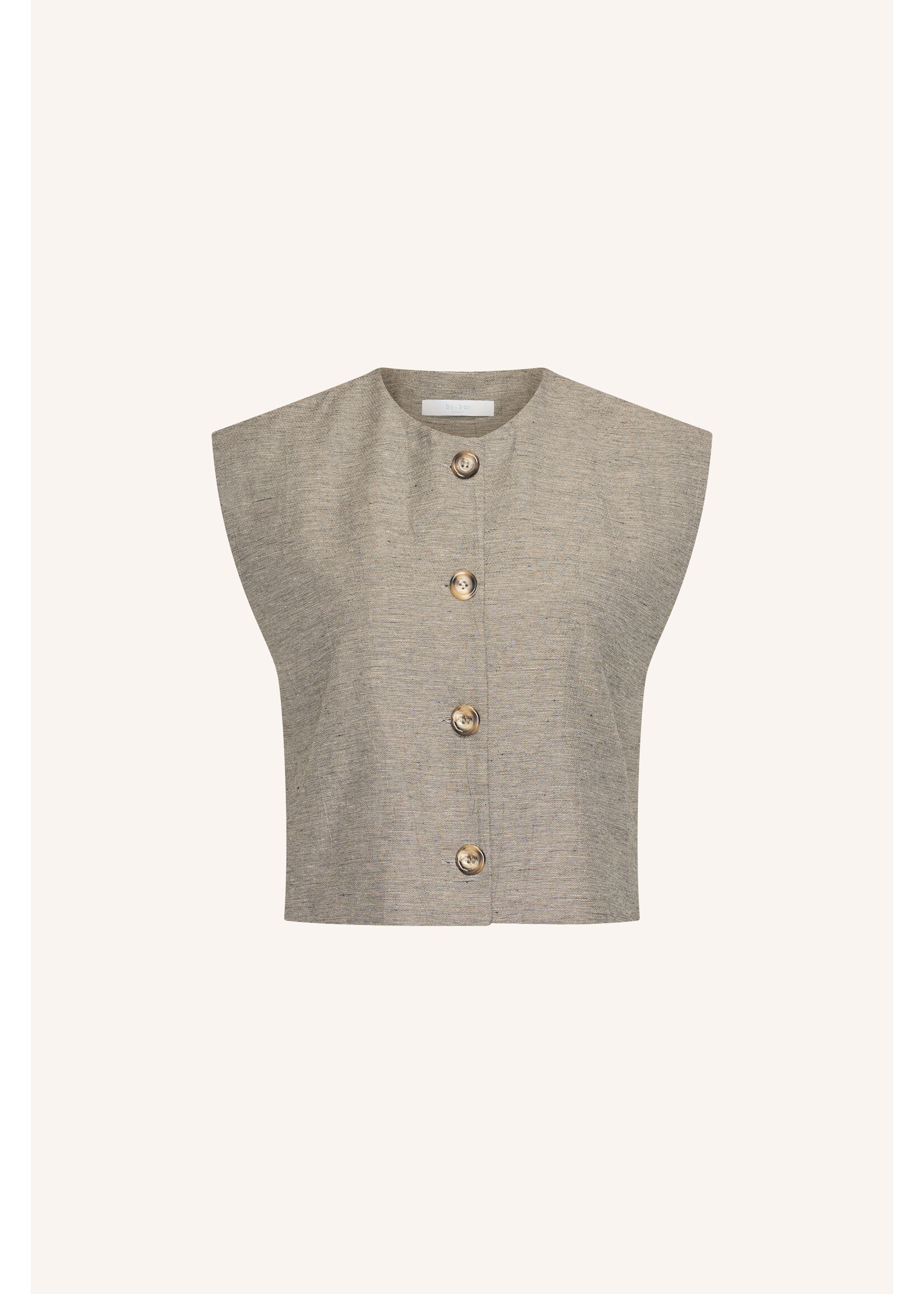 BY-BAR BB NORI MELANGE GILET CHARCOAL MELEE