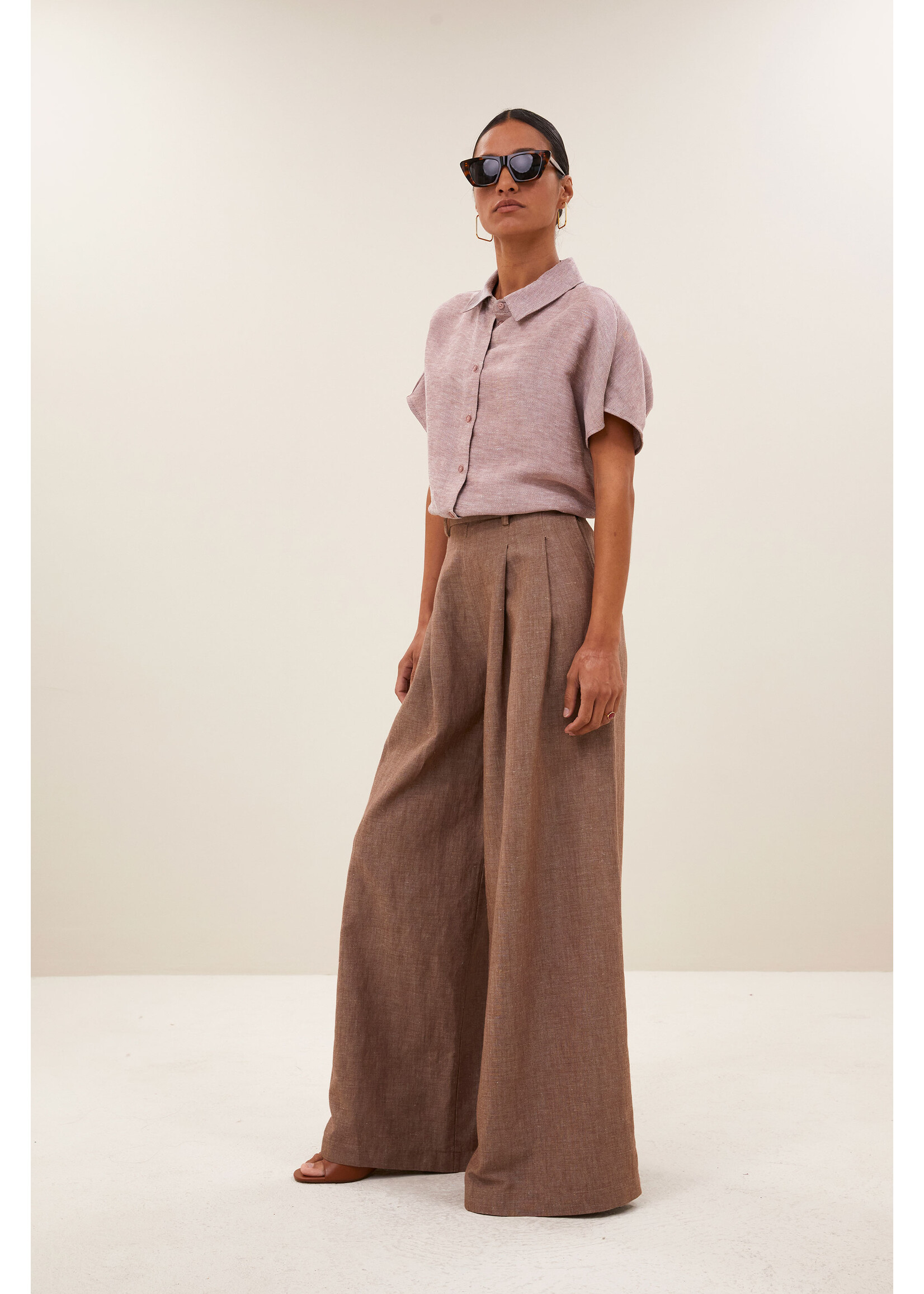 BY-BAR BB BARLEY BLOUSE SS MELLOW ROSE