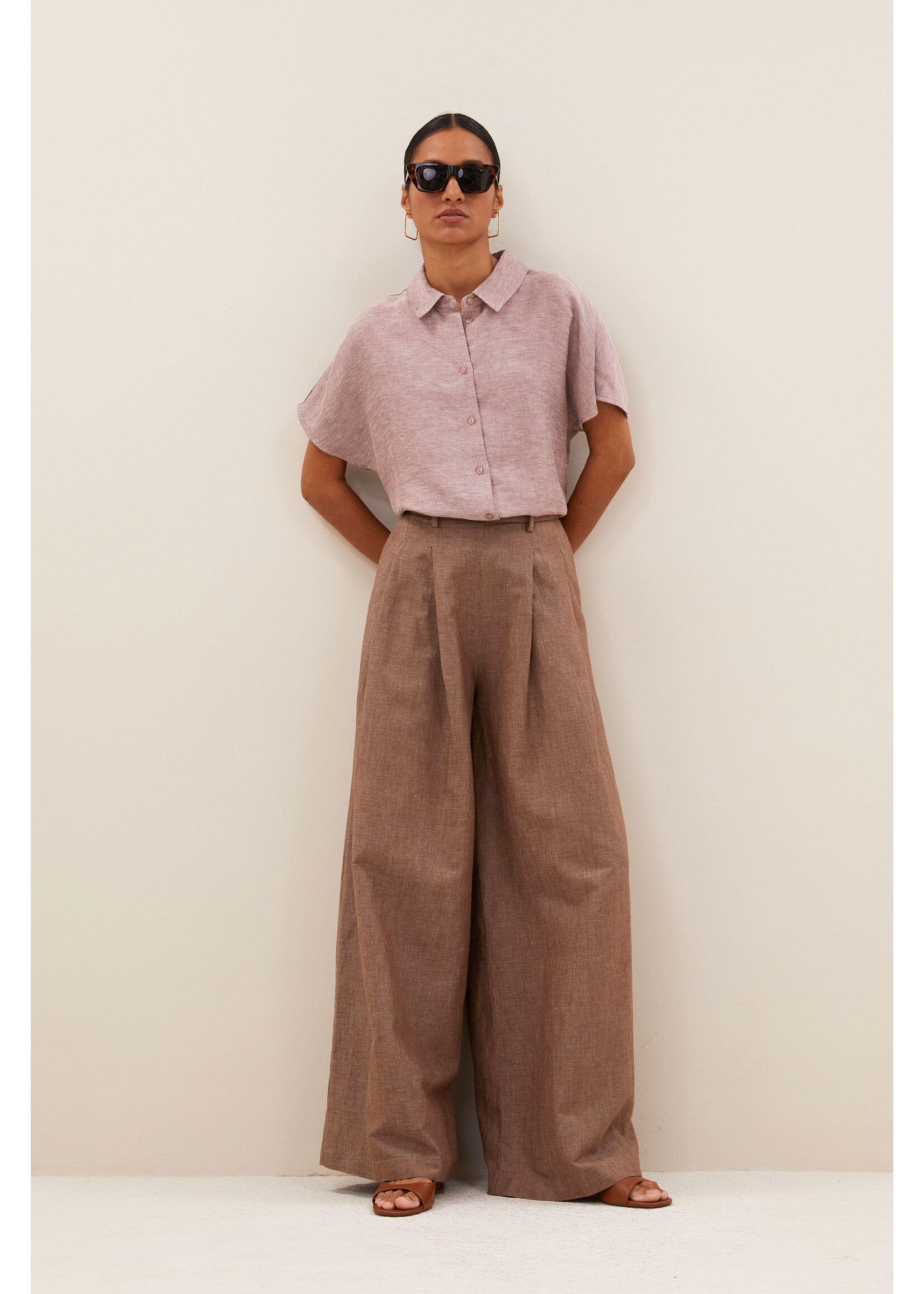 BY-BAR BB BARLEY BLOUSE SS MELLOW ROSE