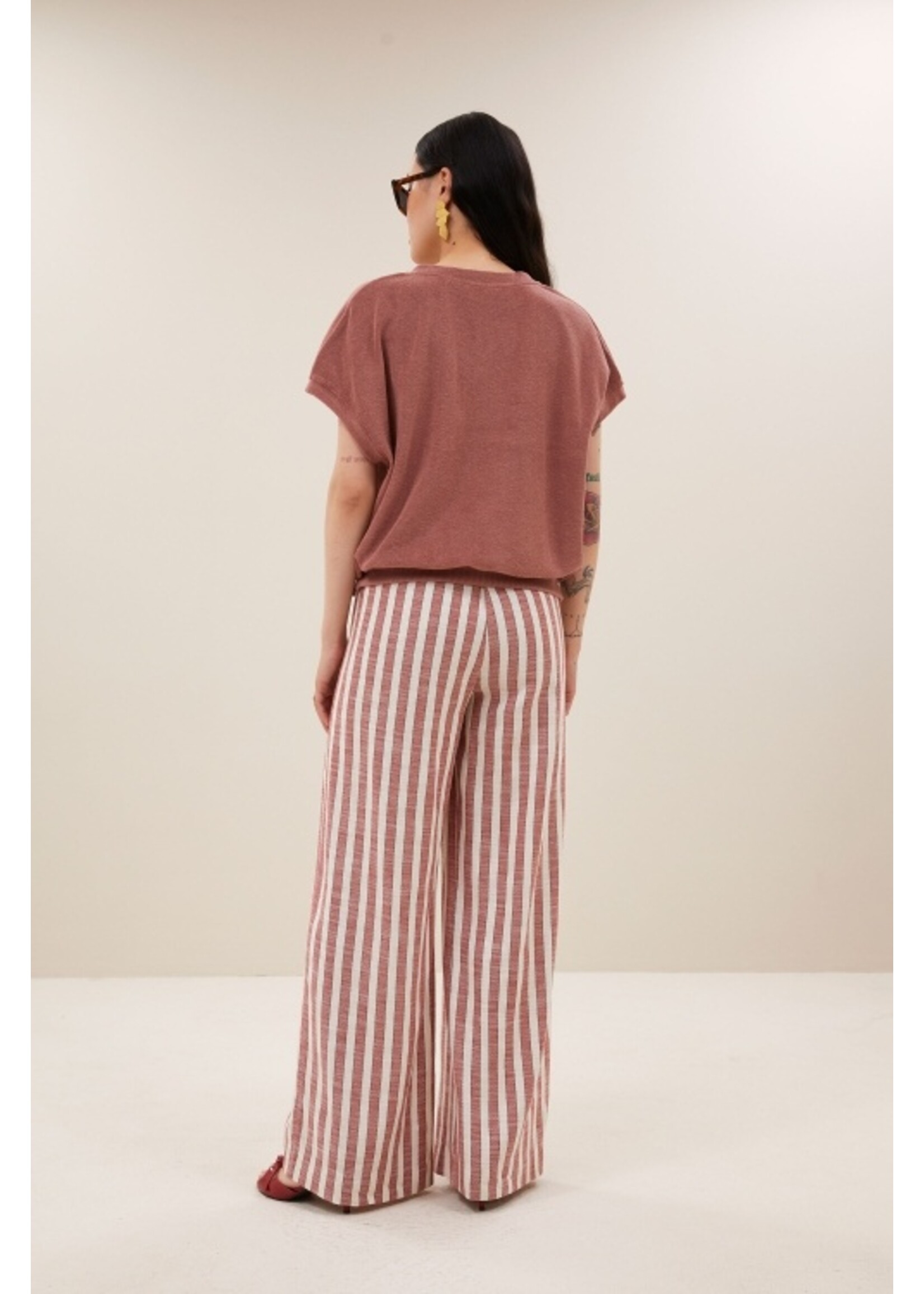 BY-BAR BB TYLER SLUB TOP WHITERED ROSE