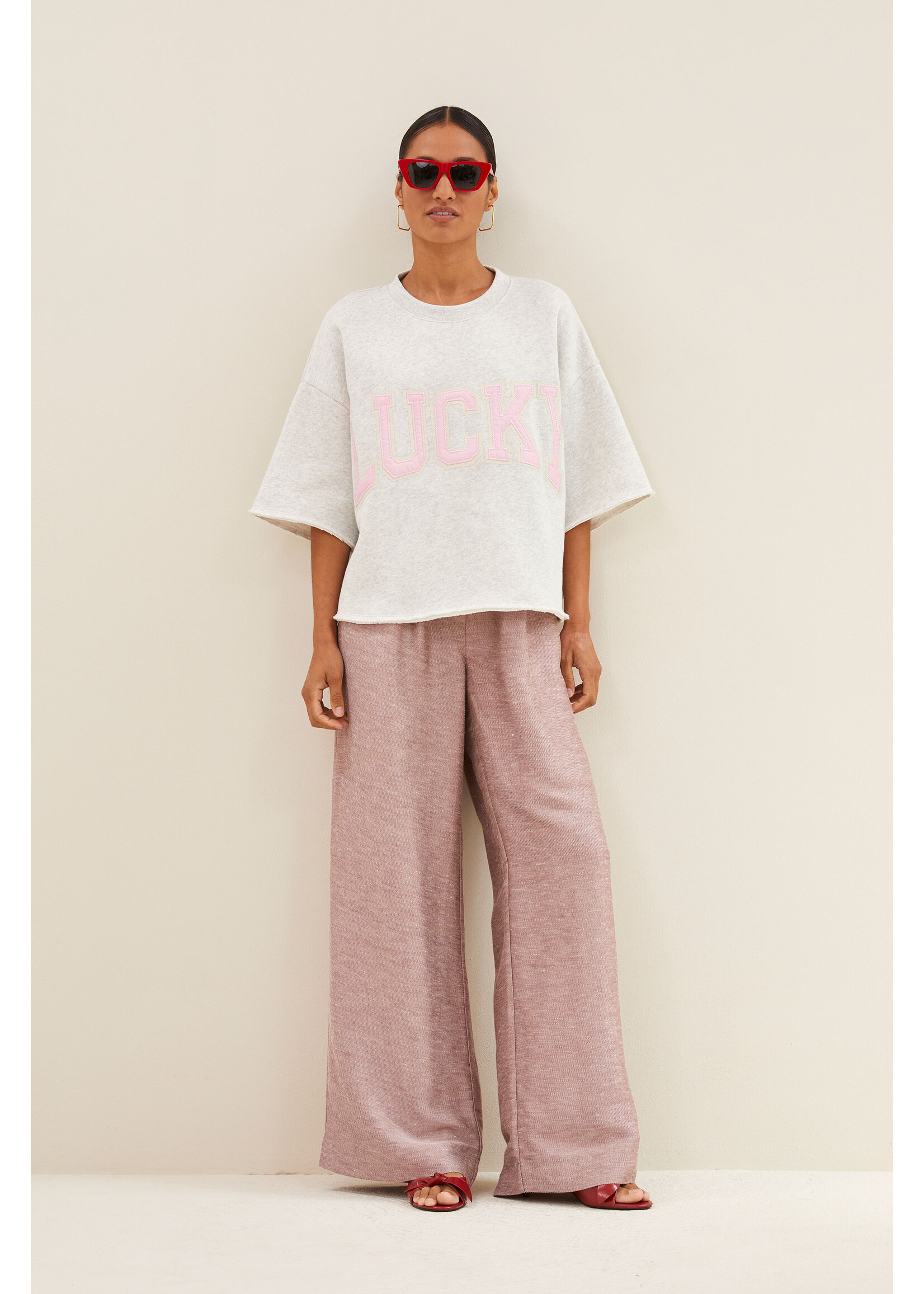 BY-BAR BB WILLOW LUCKY TOP LIGHT GREY MELEE