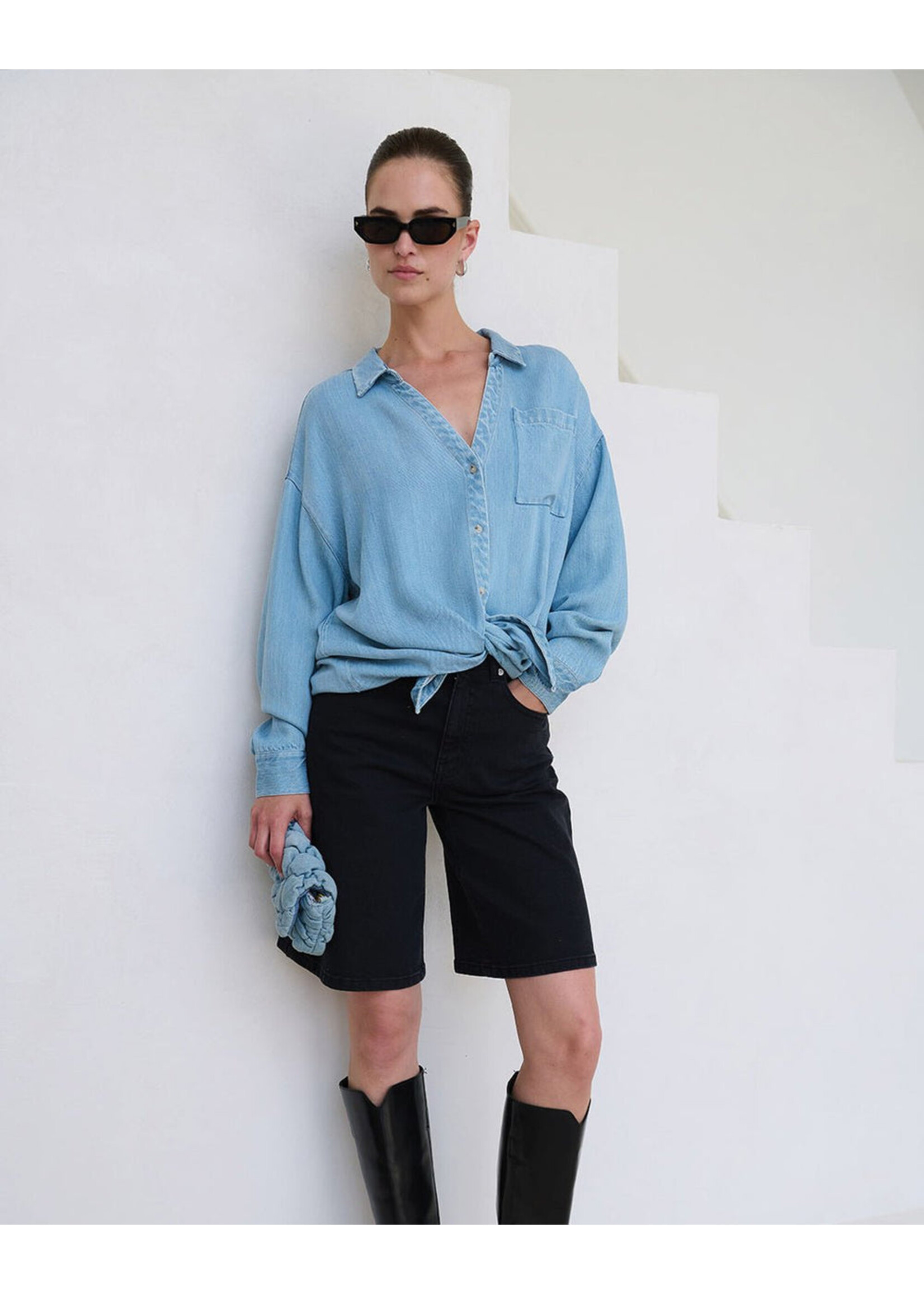 ANOTHER LABEL AL BOISY SHIRT LS LIGHT BLUE