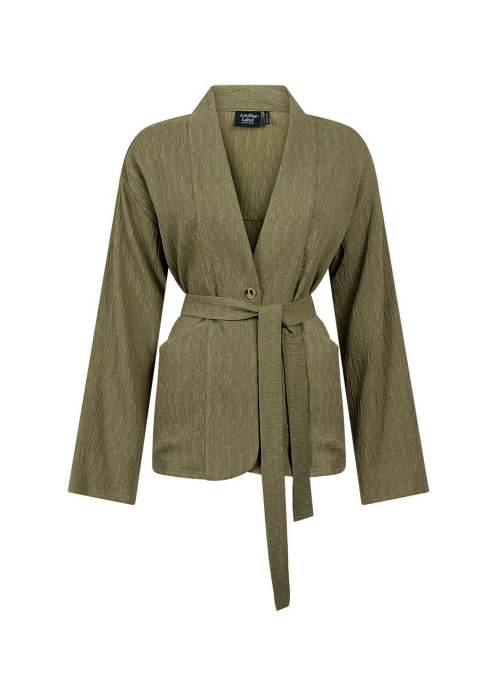 ANOTHER LABEL AL PERRINE CRINCKLE JACKET MARTINI OLIVE