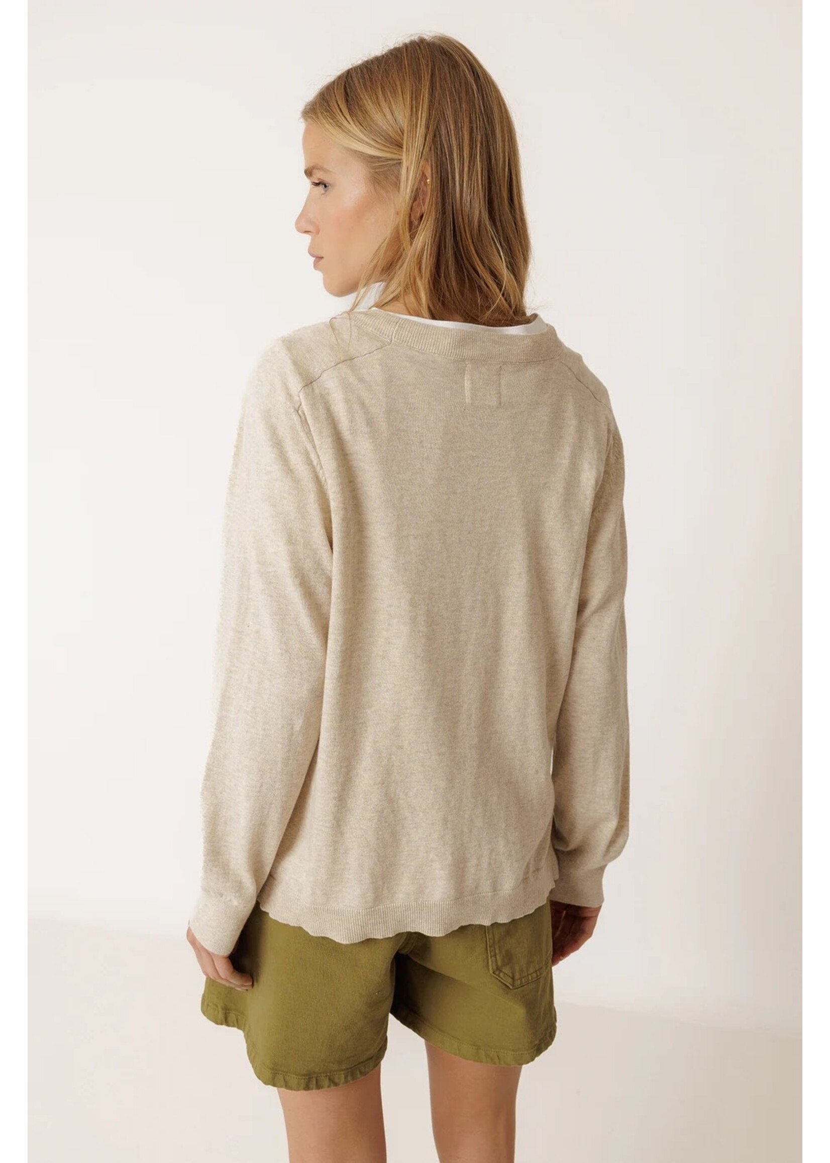 INDI & COLD IC KNIT LS BEIGE