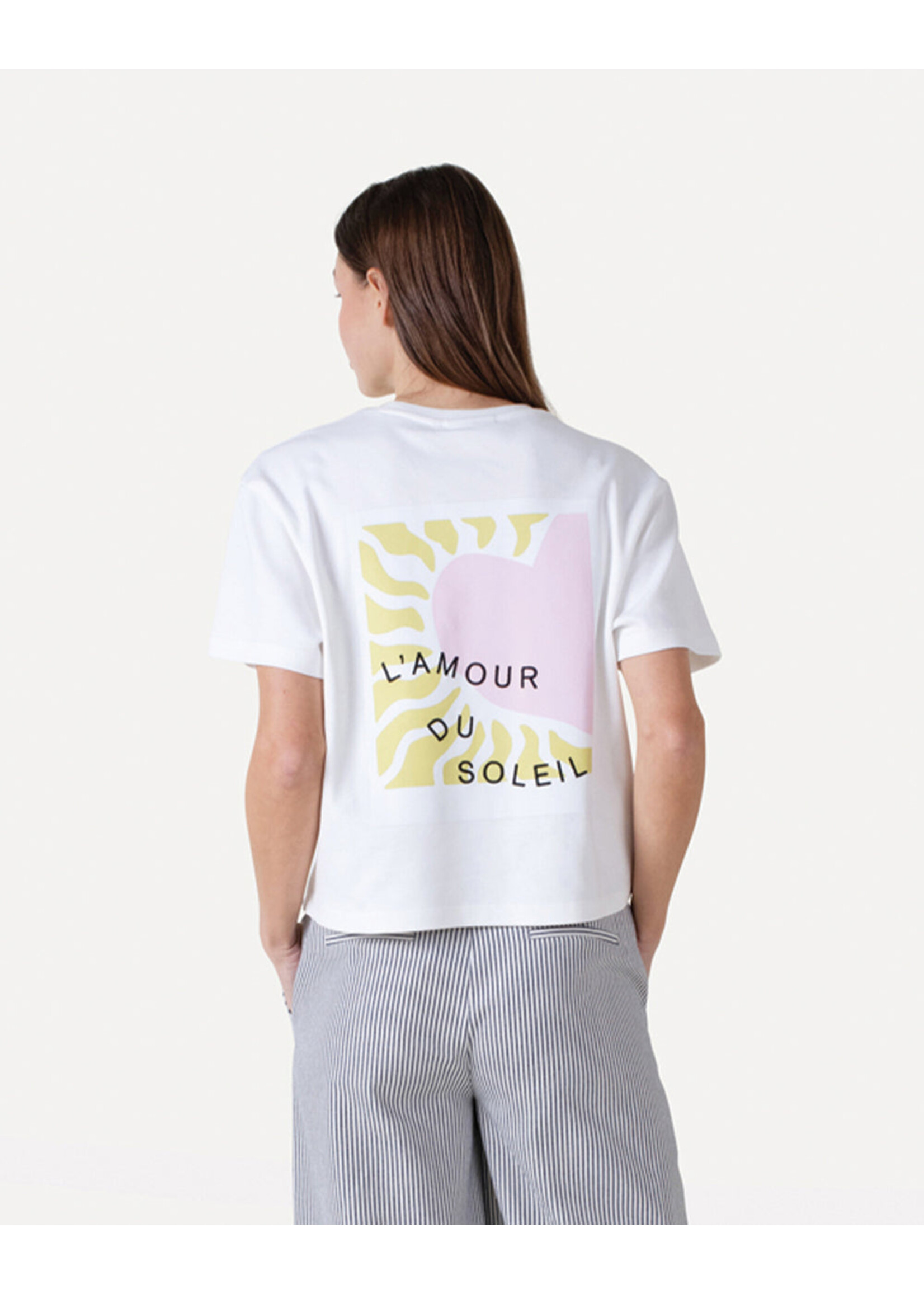 ANOTHER LABEL AL GINA HEART T-SHIRT OFF-WHITE