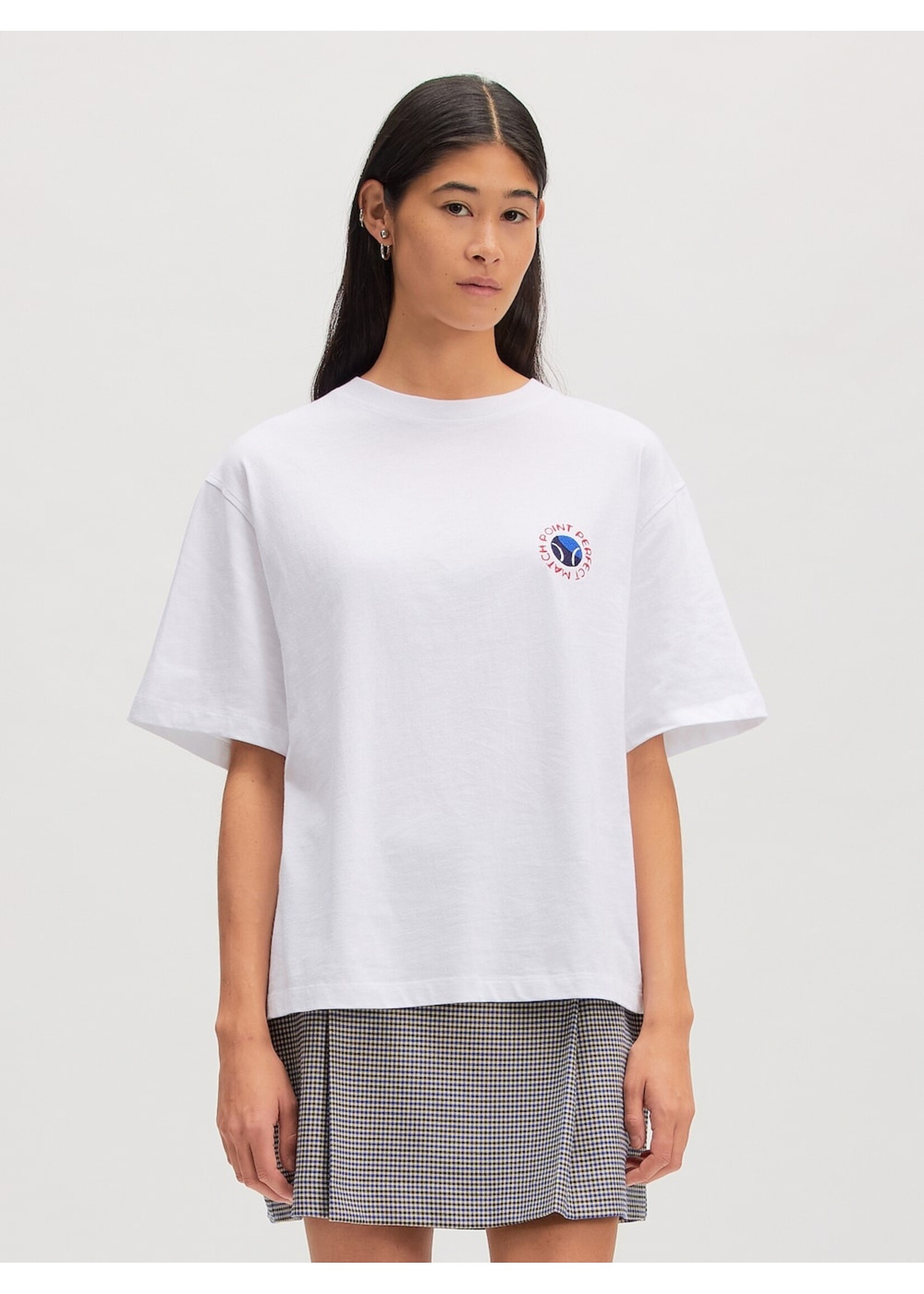 EDITED ED XIA TSHIRT WHITE/TENNIS  PRINT