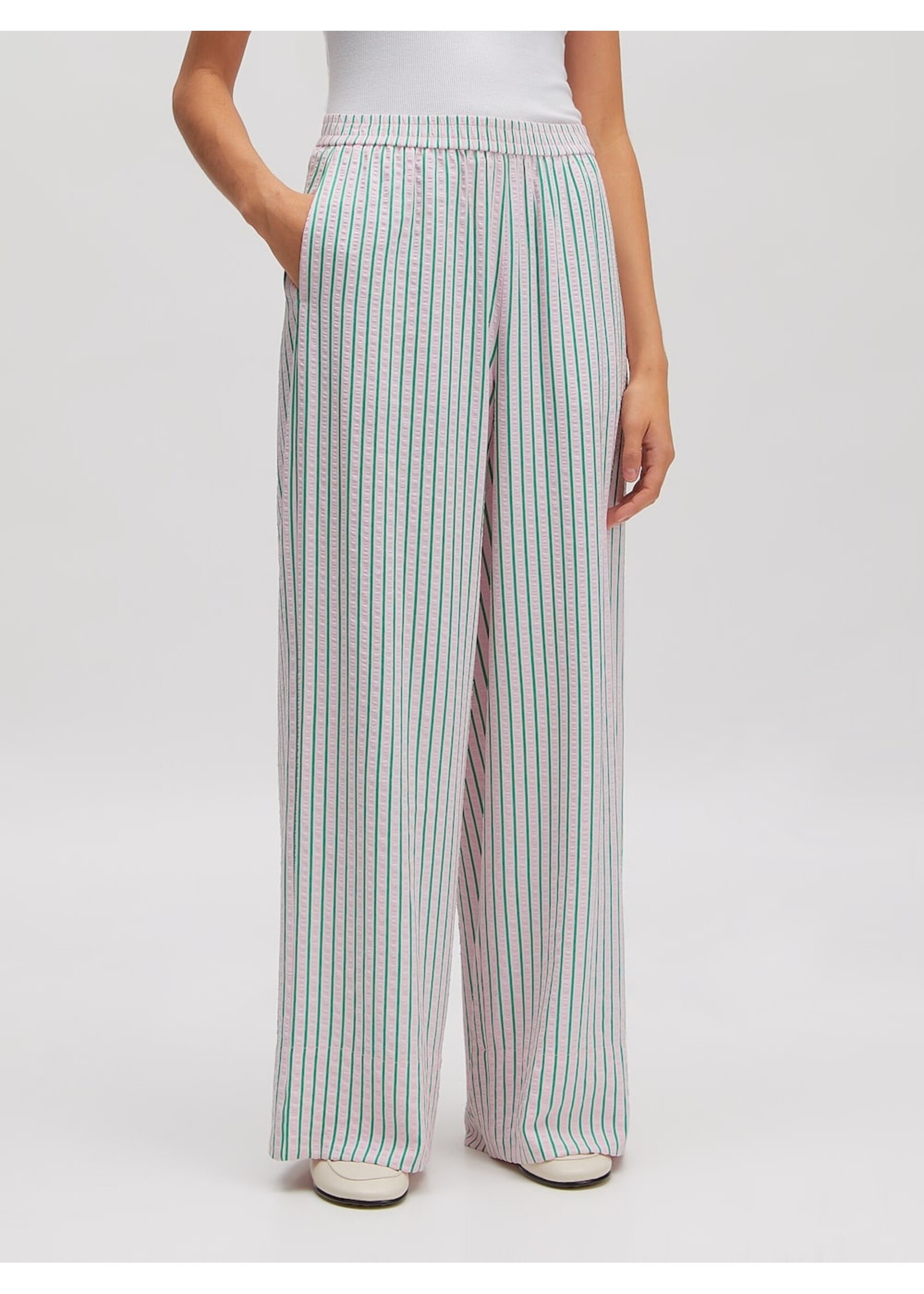 EDITED ED CATALEYA TROUSERS PINK/GREEN STRIPE