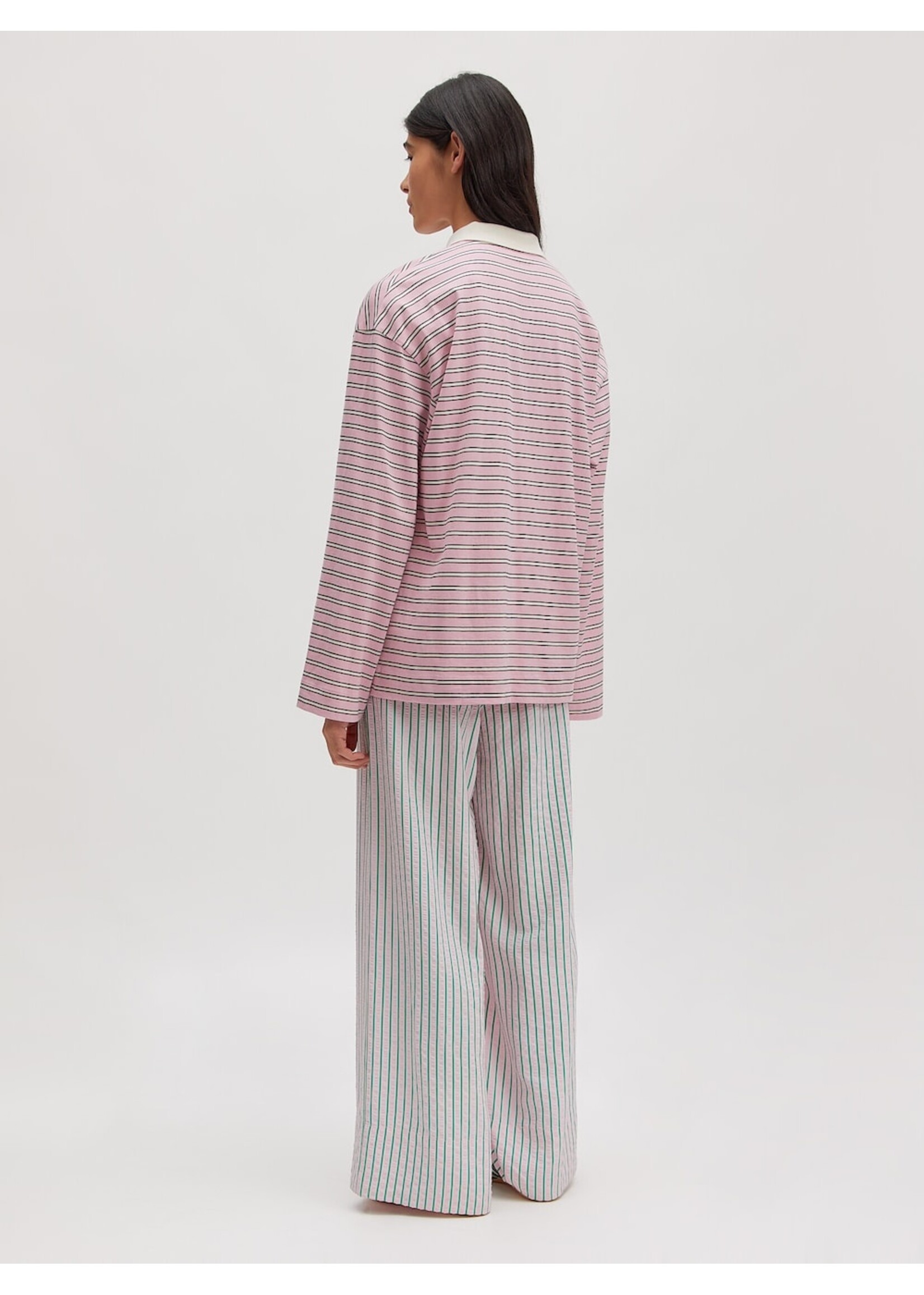 EDITED ED CINDY LS POLO STRIPES PINK/EGRET/BLACK