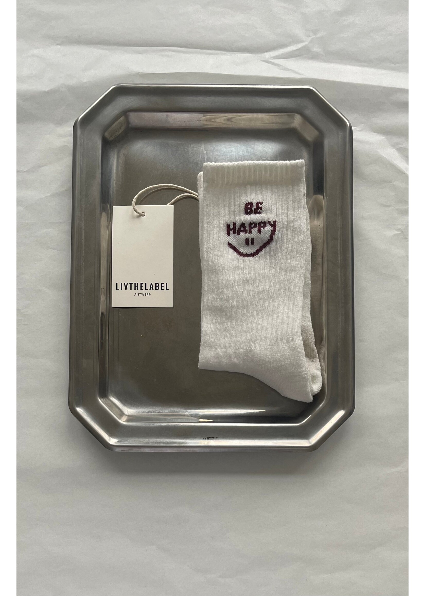 LIVTHELABEL LTL SOCKS BE HAPPY