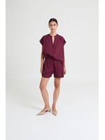 LIVTHELABEL LTL YULIA SS SHIRT BURGUNDY