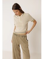 INDI & COLD INDI & COLD POLO KNIT SS BEIGE