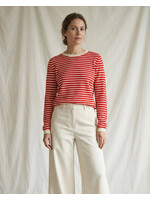LA ROUGE LR SAILOR KNIT LS OFF WHITE/RED STRIPE