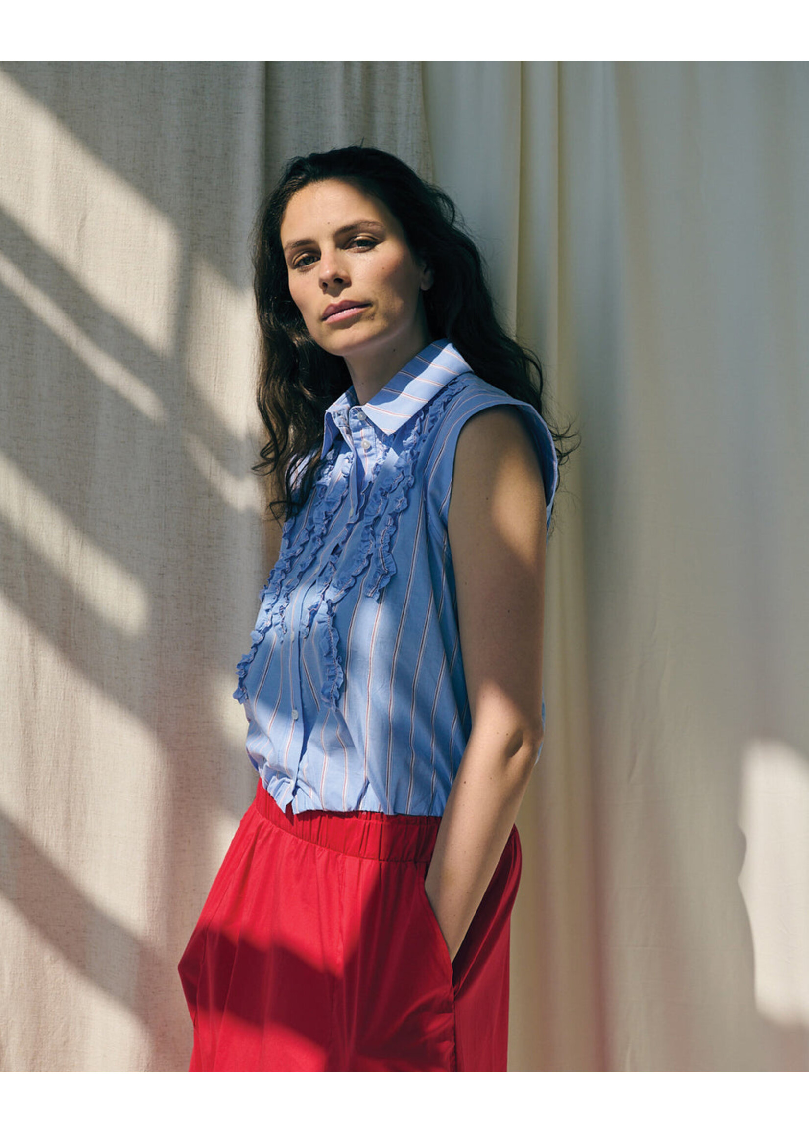 LA ROUGE LR CINDY TOP BLUE STRIPE