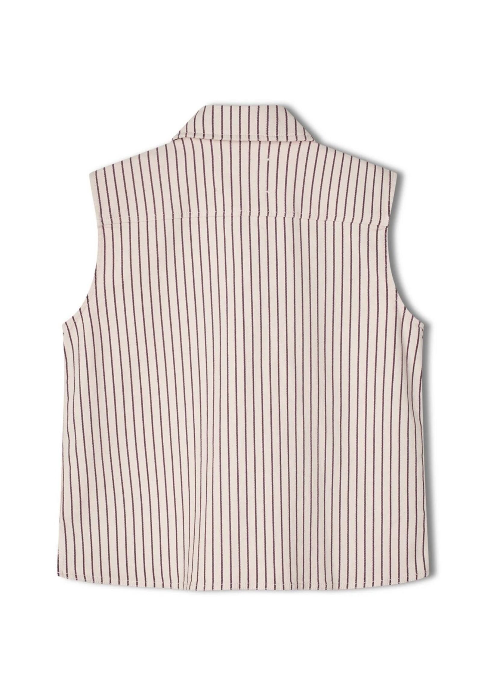 R.A DENIM STUDIO R.A D43 DENIM VEST ECRU-PURPLE