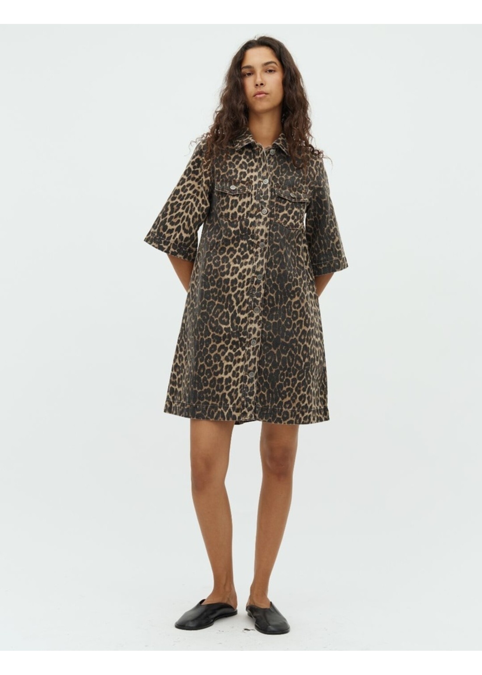 MbyM M-MIRA DRESS LEOPARD MIST