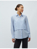 MbyM M-AULORA LS BLOUSE LIGHT BLUE /STRIPES WHITE