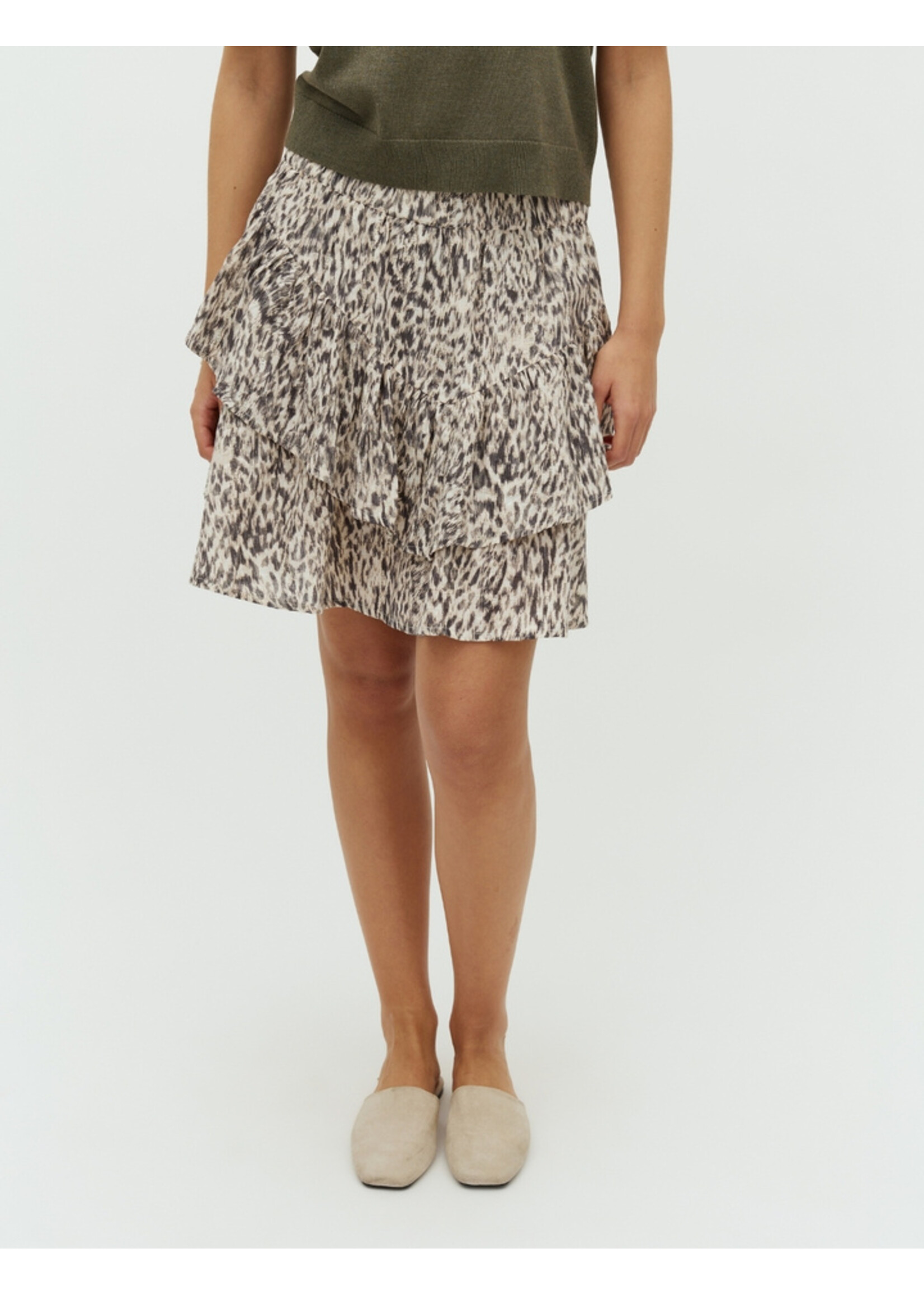 MbyM M-VILDEA SKIRT LYNX PRINT GREY