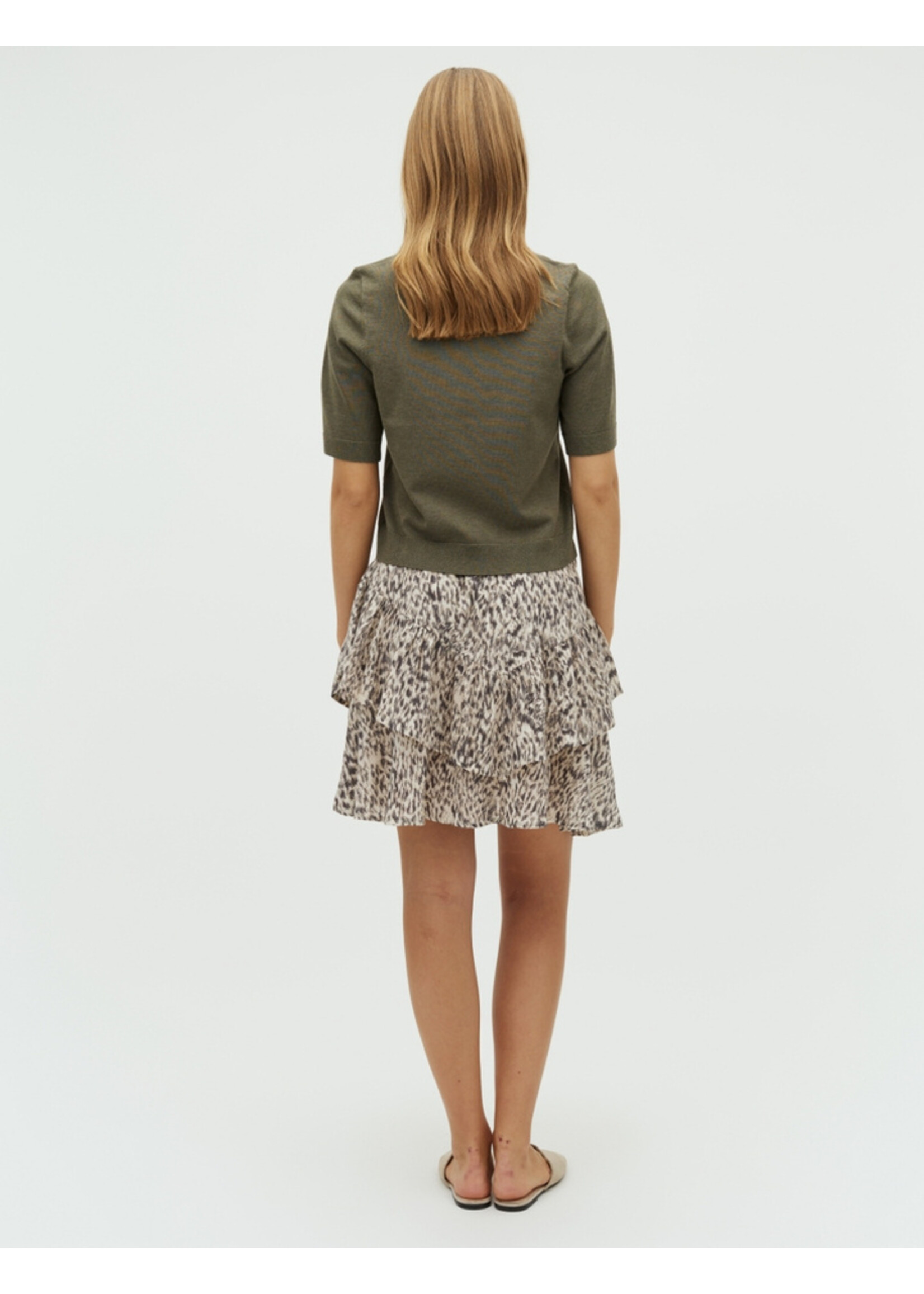 MbyM M-VILDEA SKIRT LYNX PRINT GREY