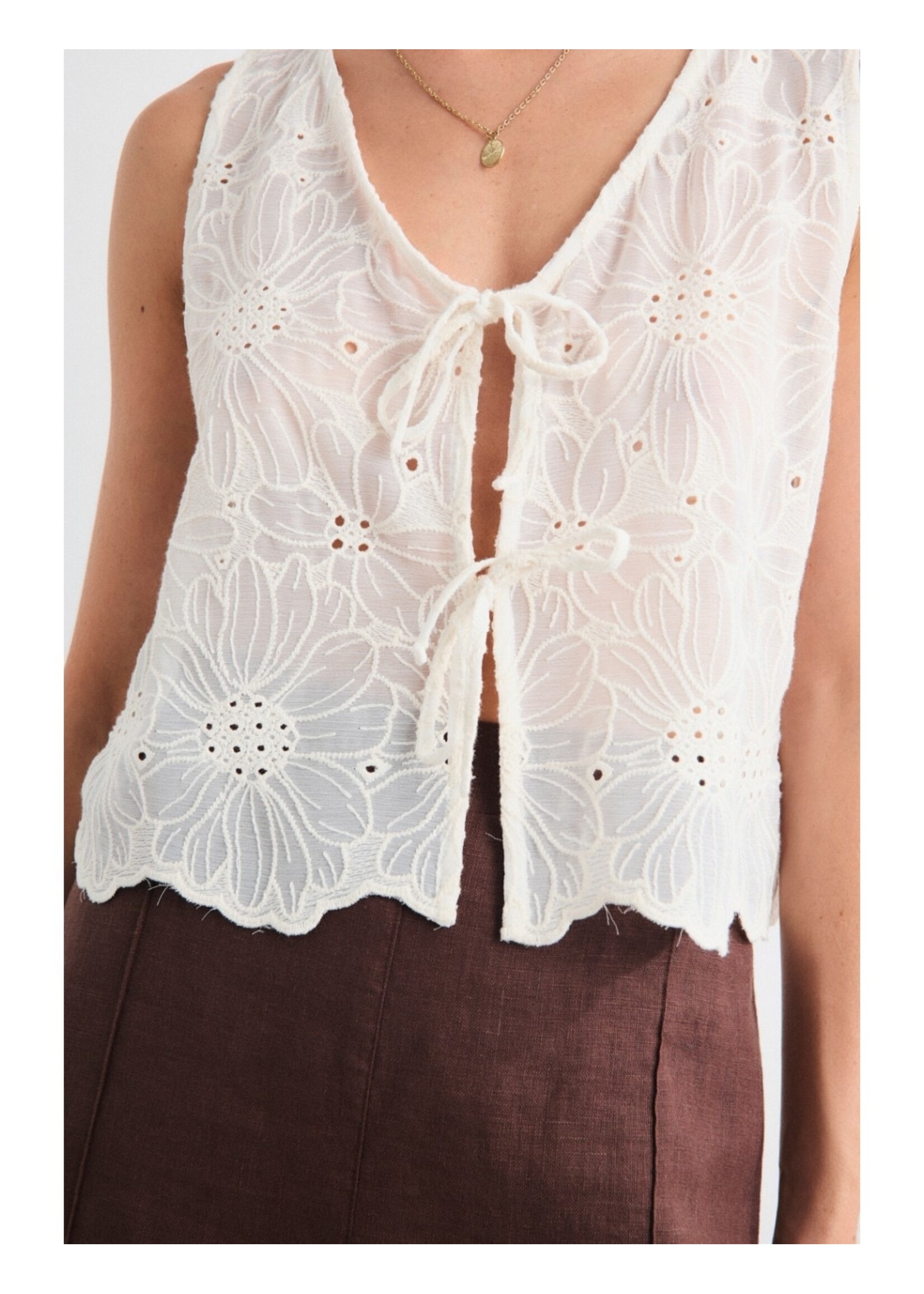 MUS & BOMBON MBB EVELIA VEST WHITE