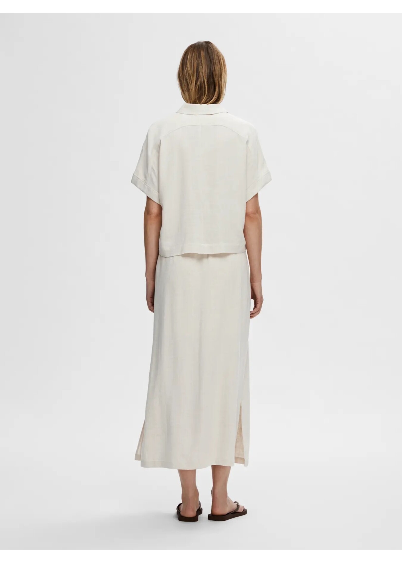 SELECTED FEMME SLWVIVA SS CROPPED SUN SHIRT NOOS