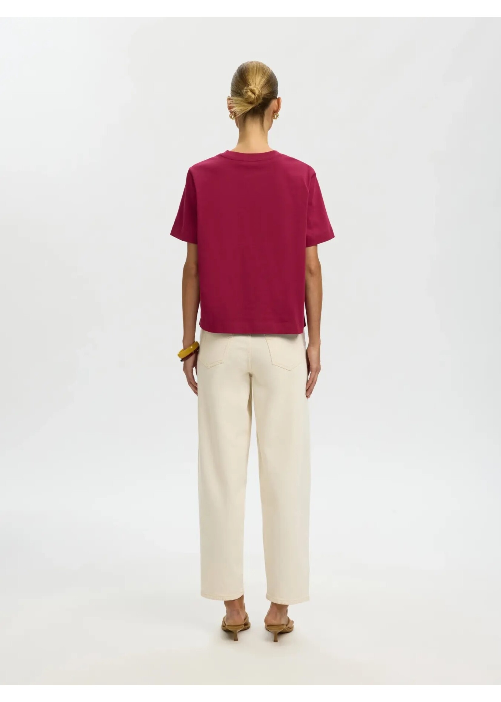 SELECTED FEMME SLWESSENTIAL SS BOXY TEE NOOS