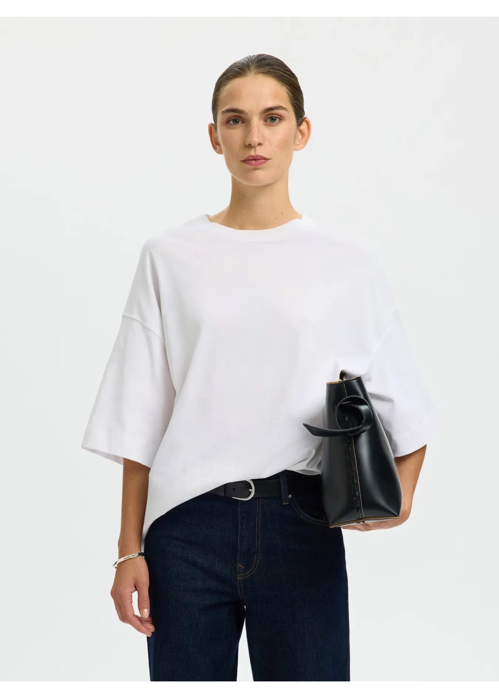 SELECTED FEMME SLFCOOLWOMAN 2/4 OVERSIZED TEE