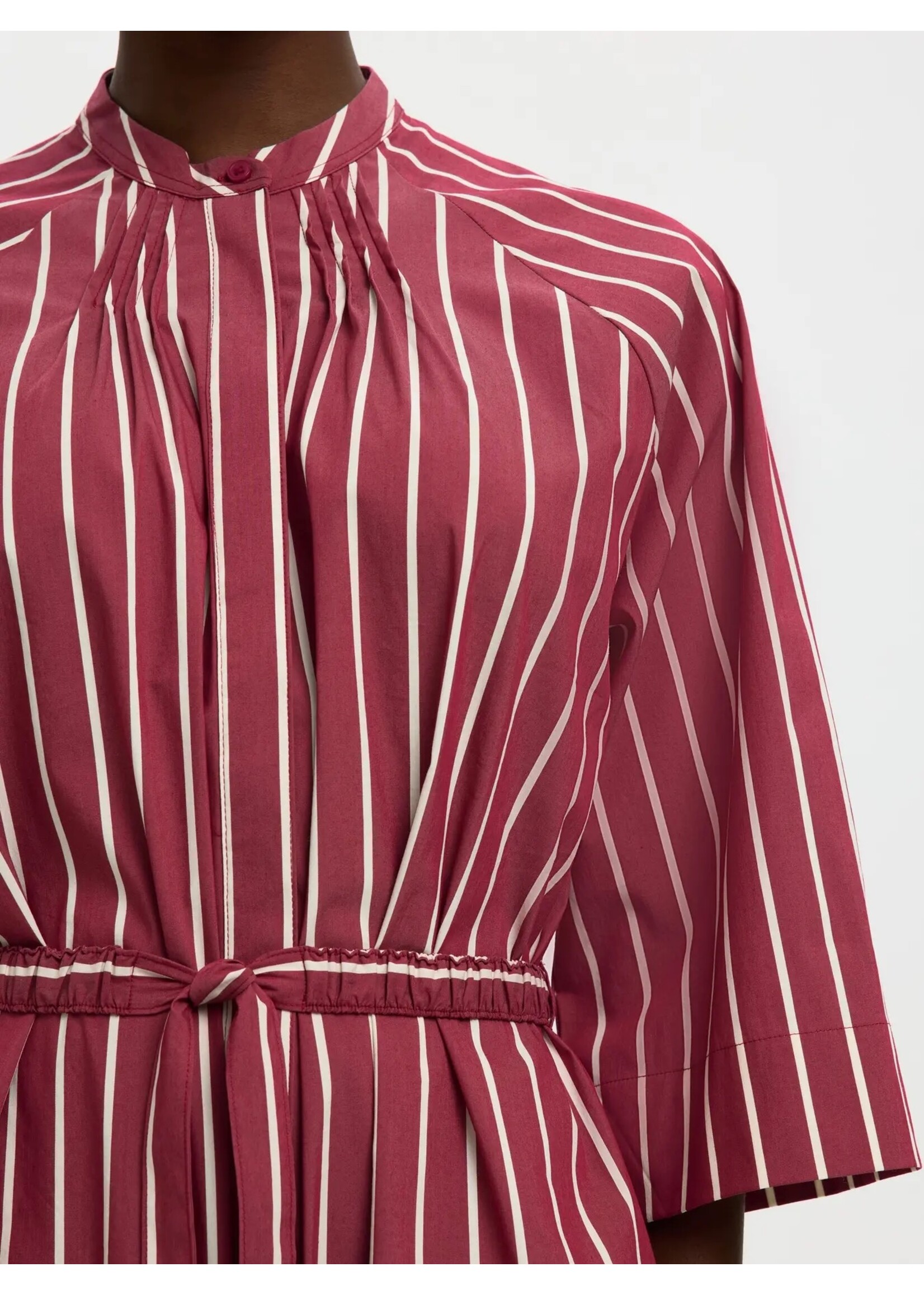 SELECTED FEMME SLFBEA OVERSIZE 3/4 MIDI DRESS ANEMONE STRIPE